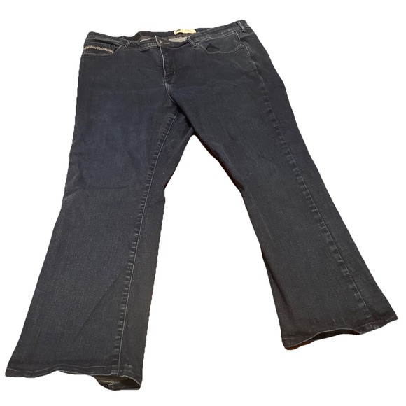 Levi's 512 Women's Jeans 22W M Perfectly Shaping Bootcut Dark Wash Stretch - Picture 1 of 8